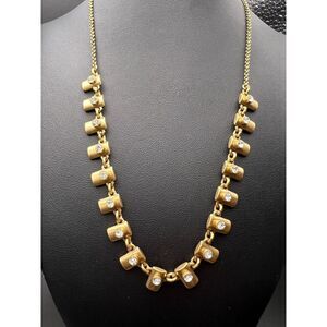 J. Crew Crystal Shield Necklace